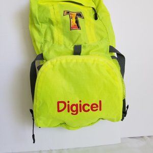 Digicel Neon Green Nylon Backpack, super lightweight, bright color